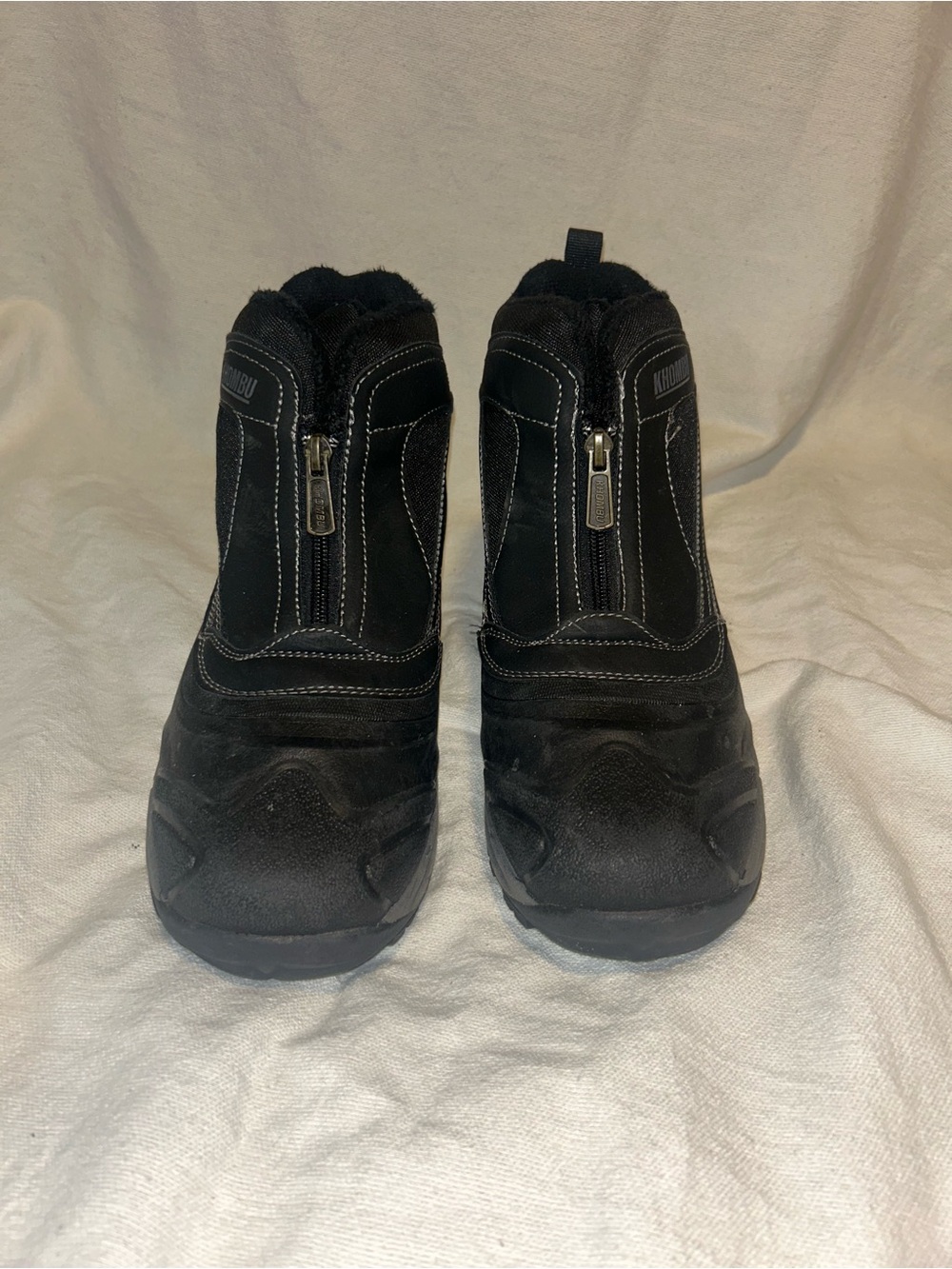 Men's Black Winter Zip-Front Boots